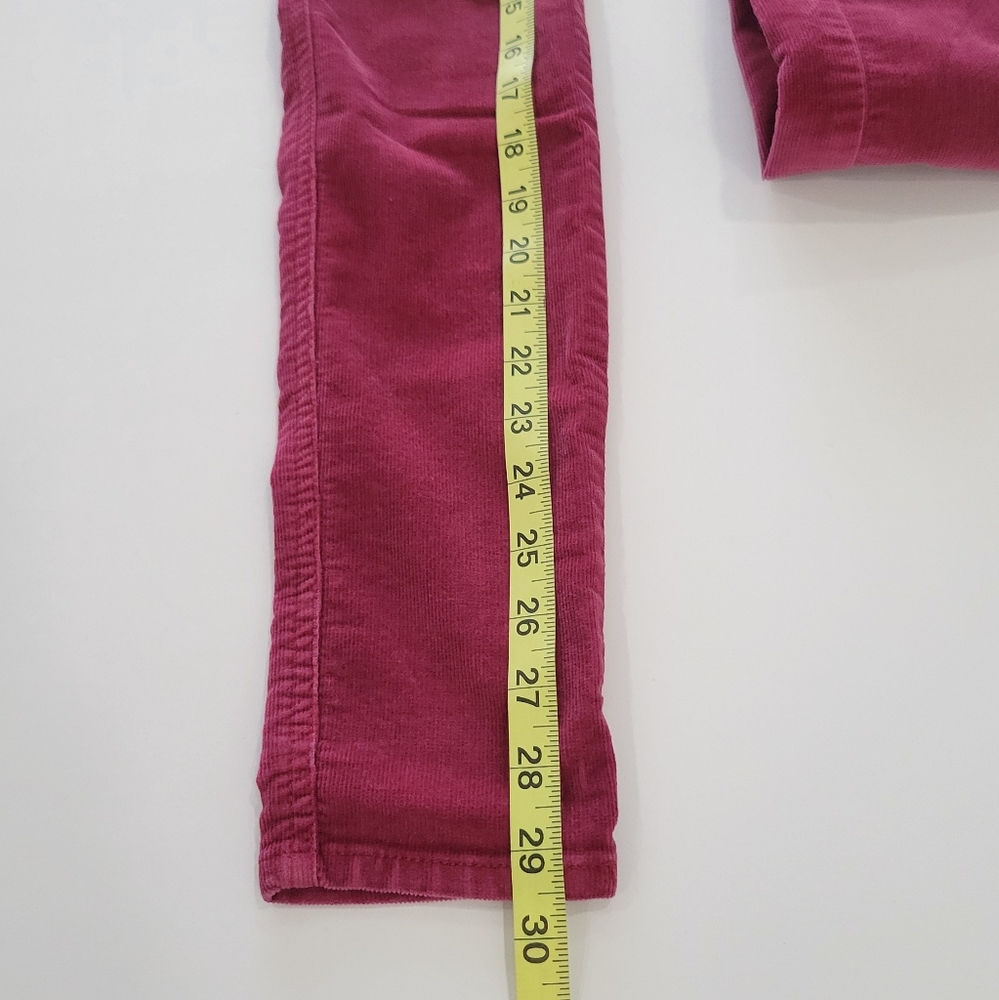 Hollister Burgundy Super skinny Low Rise Corduroy Pants Size 23 / 00 - Picture 7 of 8